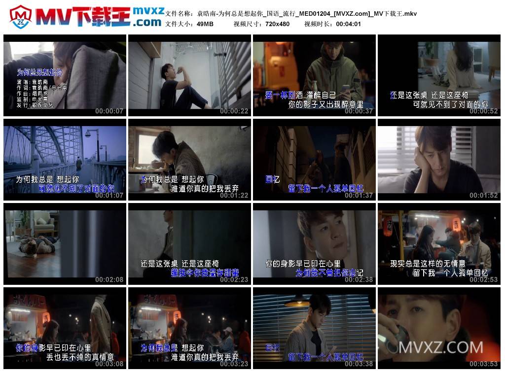 袁晧南-为何总是想起你_国语_流行_MED01204